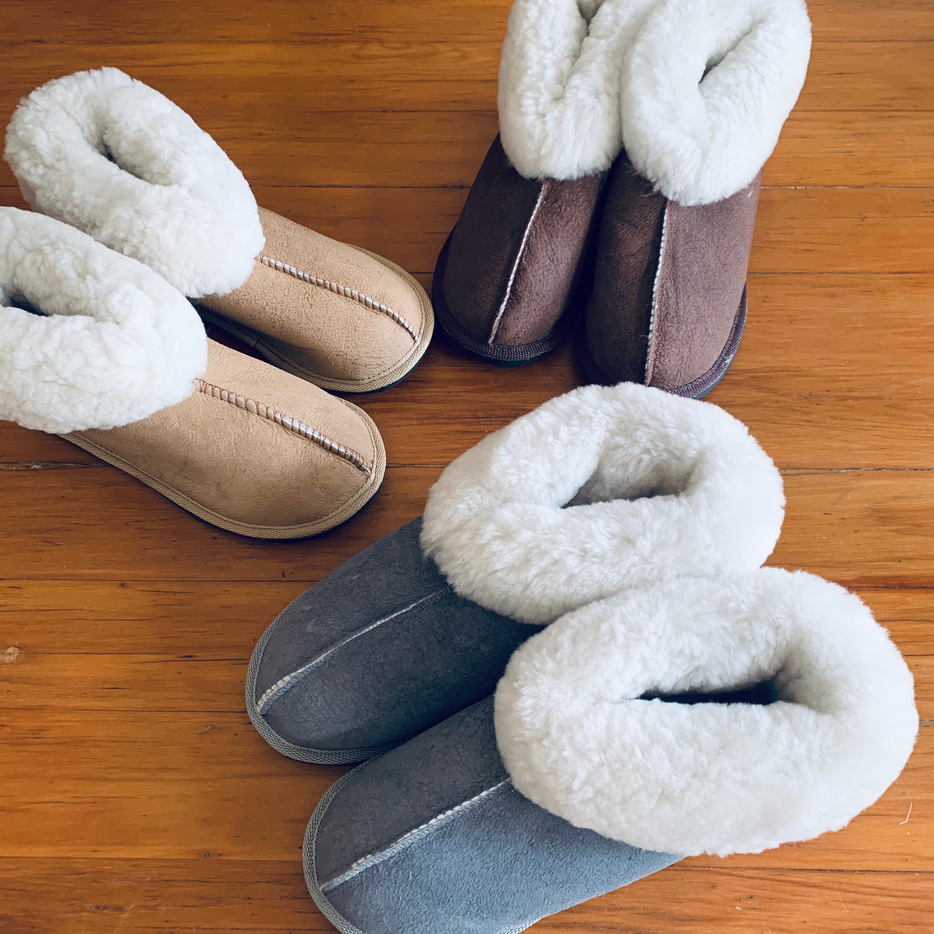 Wool discount sheepskin slippers